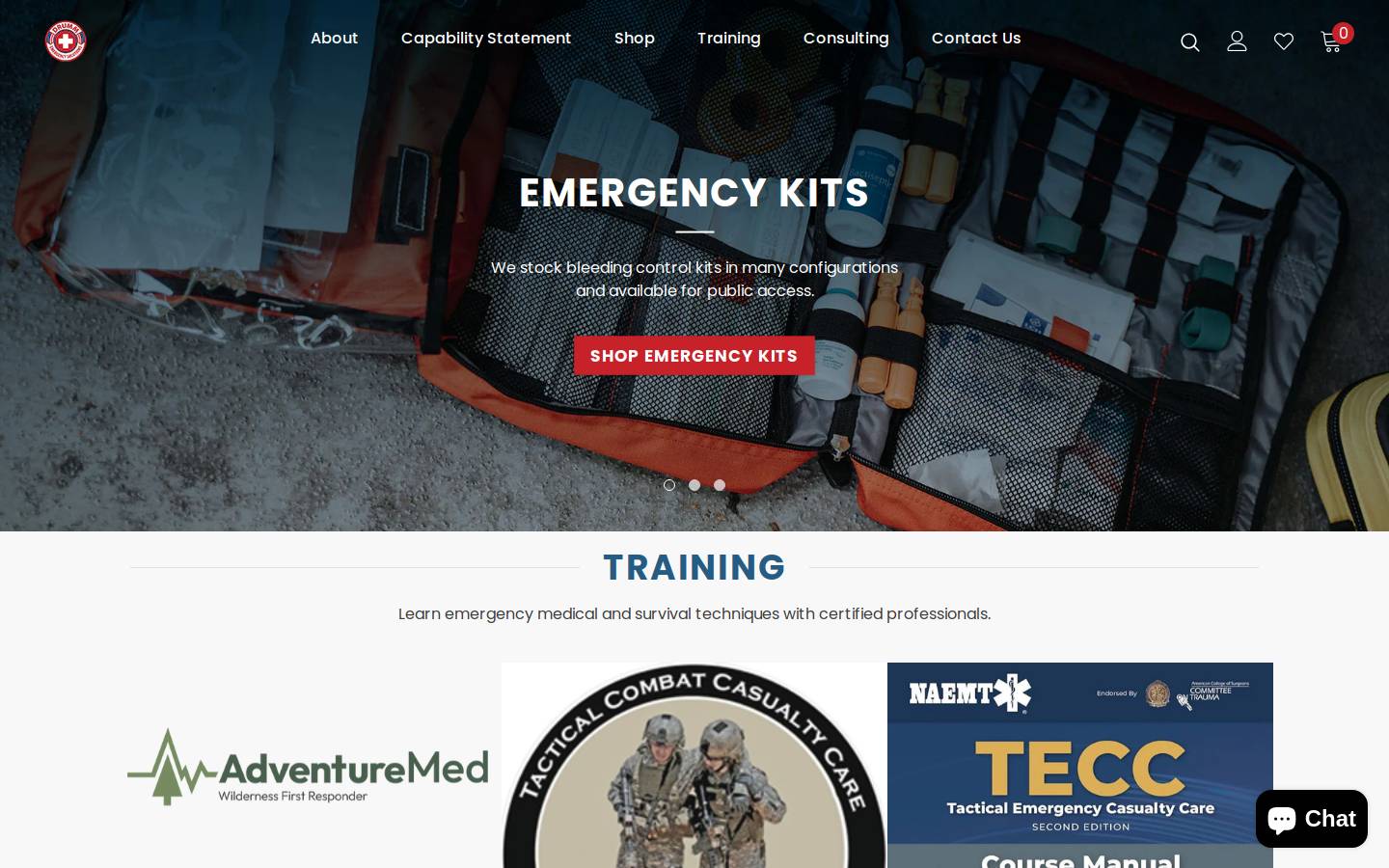 ironmountainsurvival.com homepage screenshot