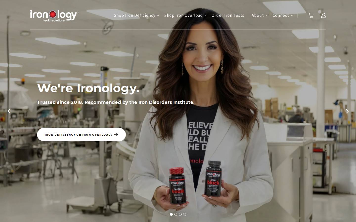 ironology.life homepage screenshot