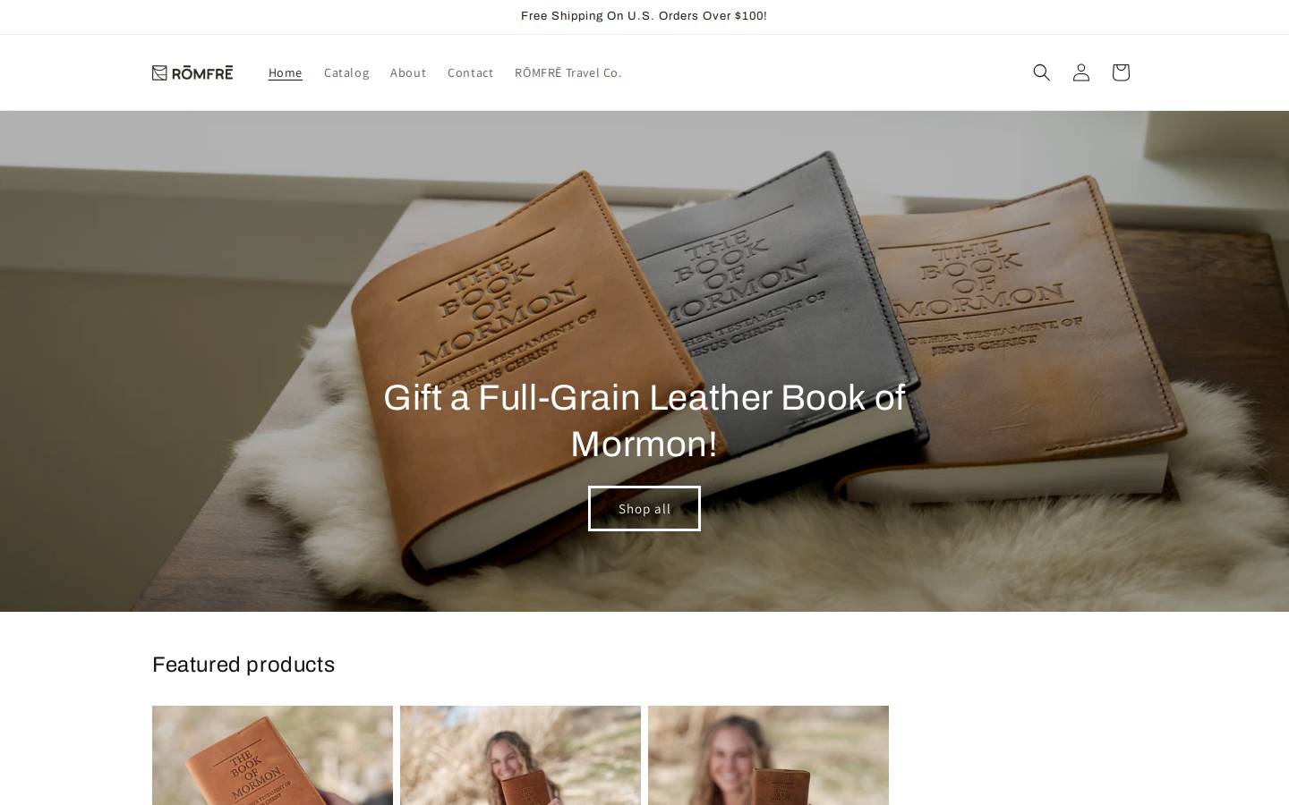 ironrodleather.com homepage screenshot