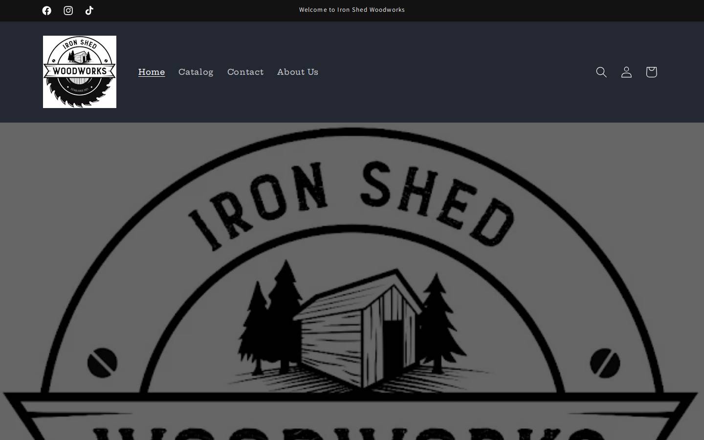 ironshedwoodwork.com homepage screenshot