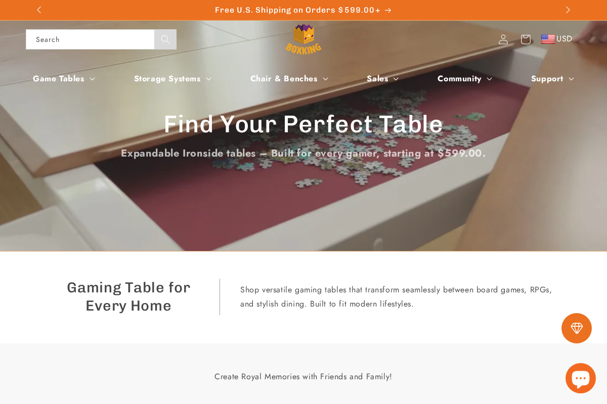 BoxKing homepage screenshot