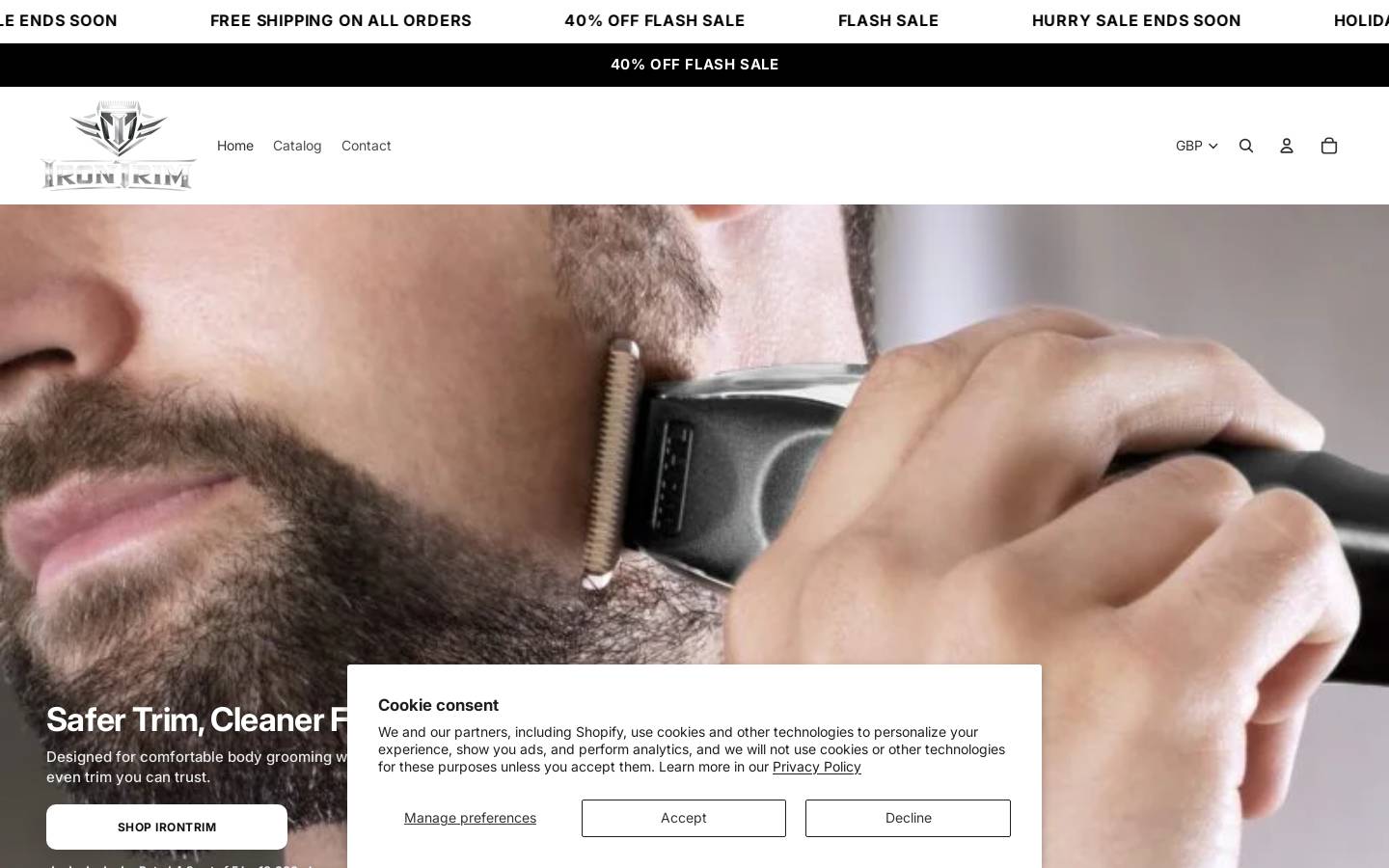 irontrim.shop homepage screenshot