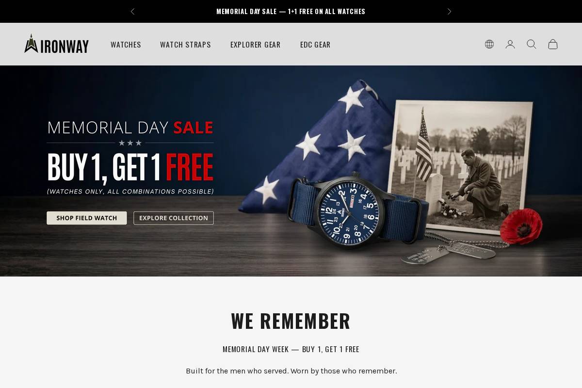 Ironway homepage screenshot