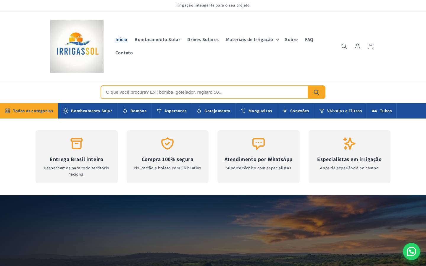 irrigassol.com.br homepage screenshot