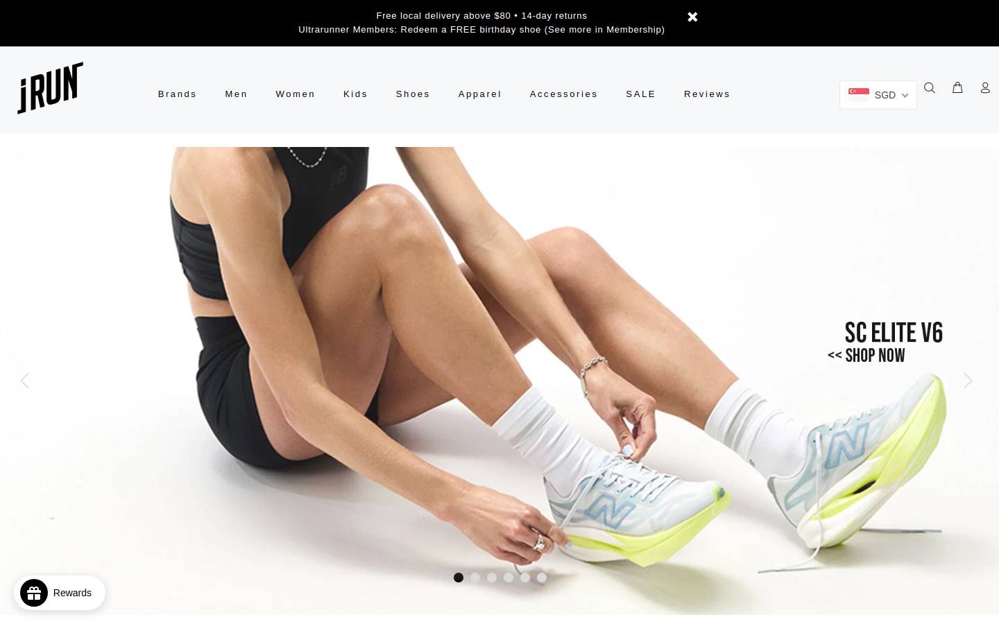 irunsg.com homepage screenshot