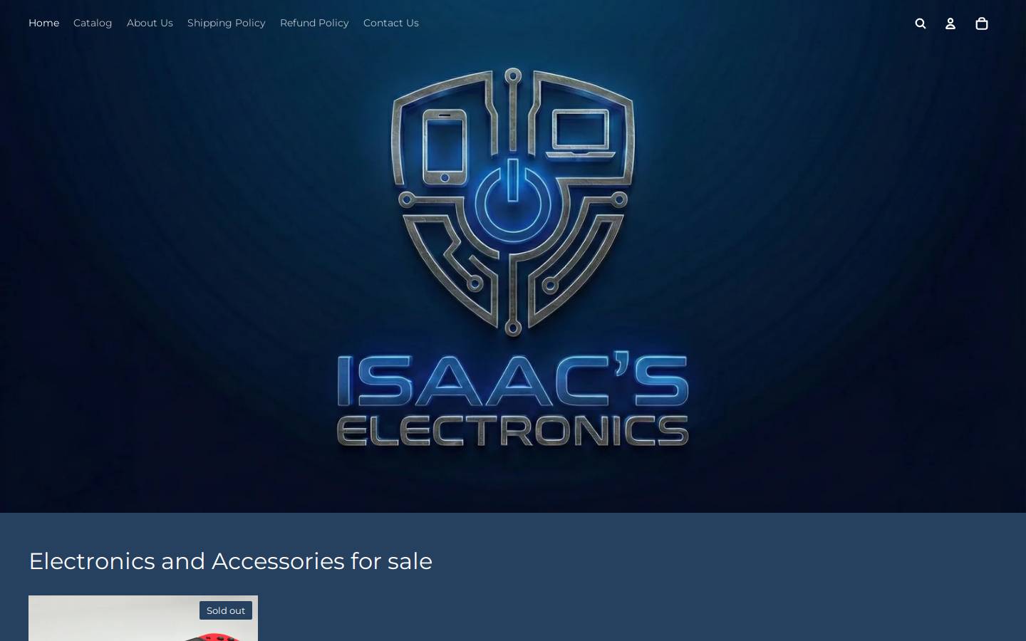 isaacselectronics.com homepage screenshot
