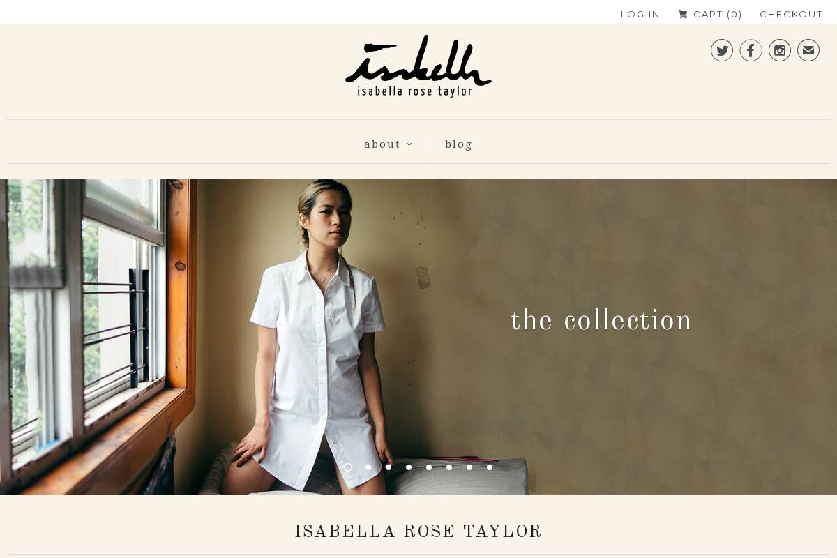 isabellarosetaylor.com homepage screenshot