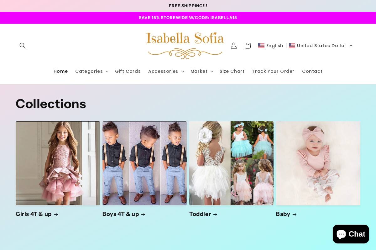 isabellasofia.shop homepage screenshot
