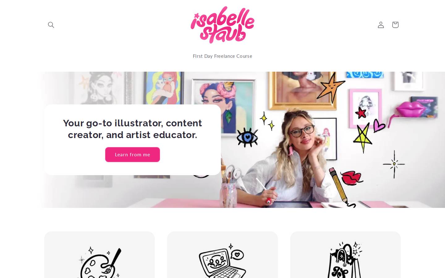 isabellestaub.com homepage screenshot