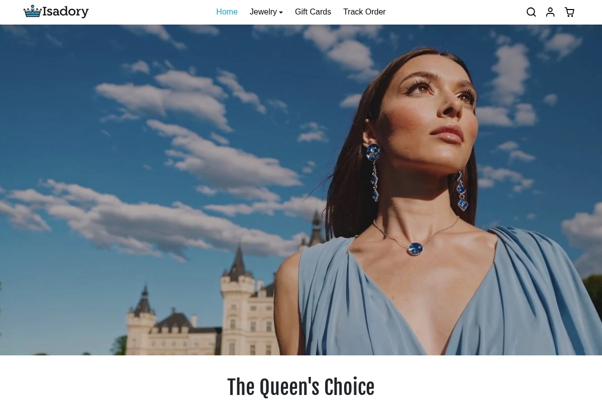 Isadory homepage screenshot