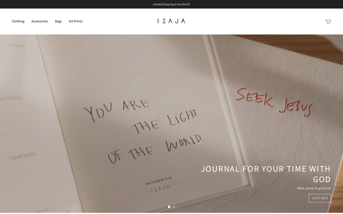 ISAJA homepage screenshot