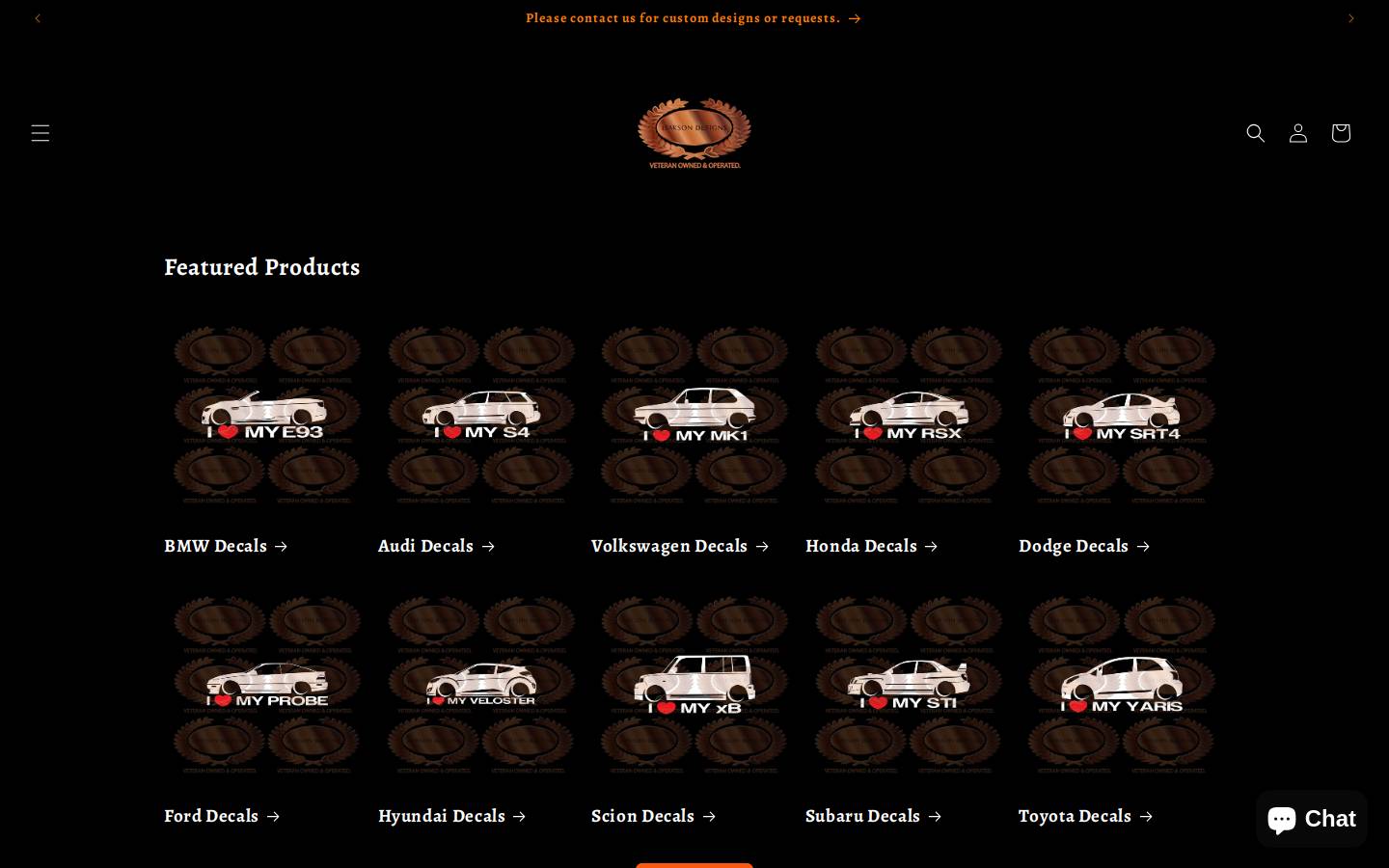isaksondesigns.com homepage screenshot