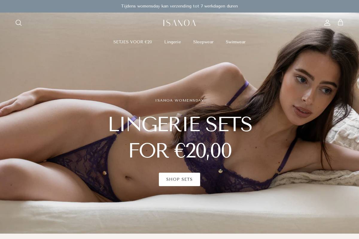 ISANOA homepage screenshot