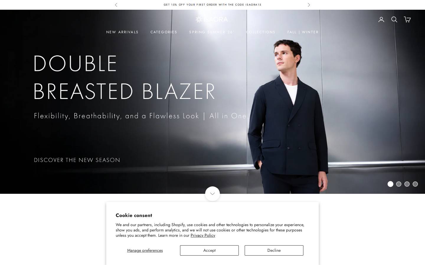 ISAORA homepage screenshot