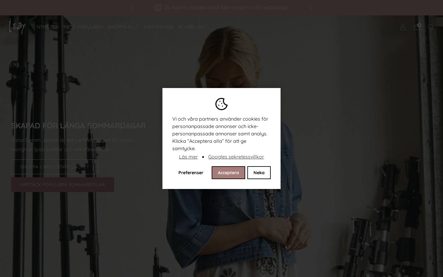 I SAY FASHION homepage screenshot