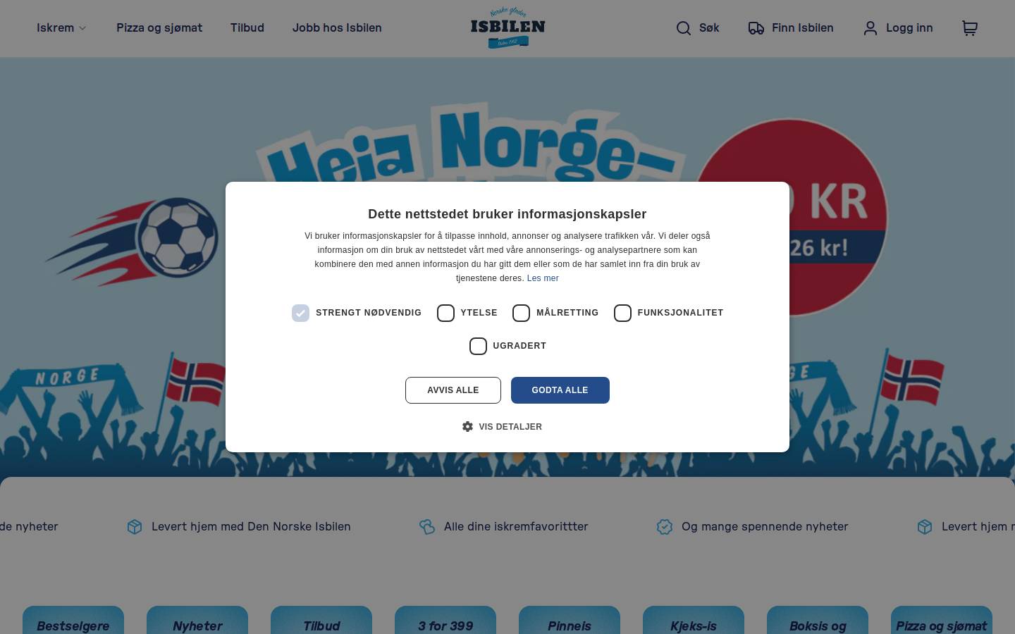 Isbilen homepage screenshot
