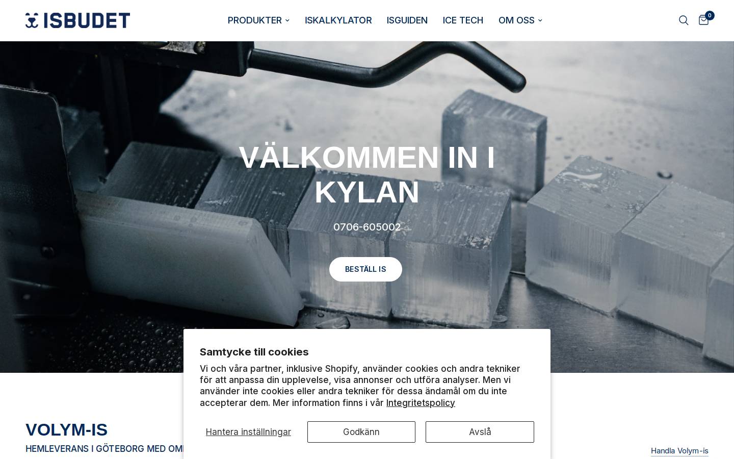 Isbudet homepage screenshot