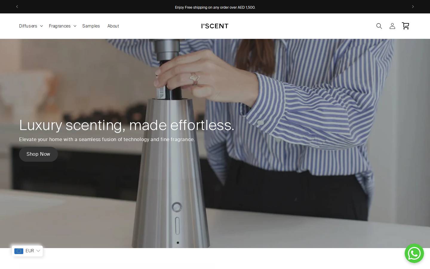 ISCENT homepage screenshot