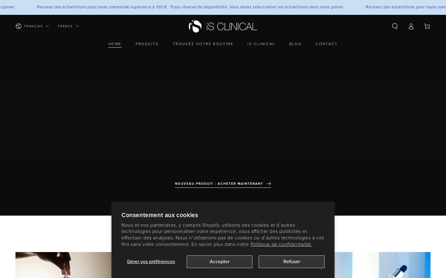Isclinical homepage screenshot