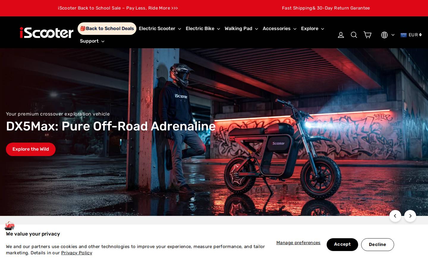 iScooterGlobal.eu homepage screenshot