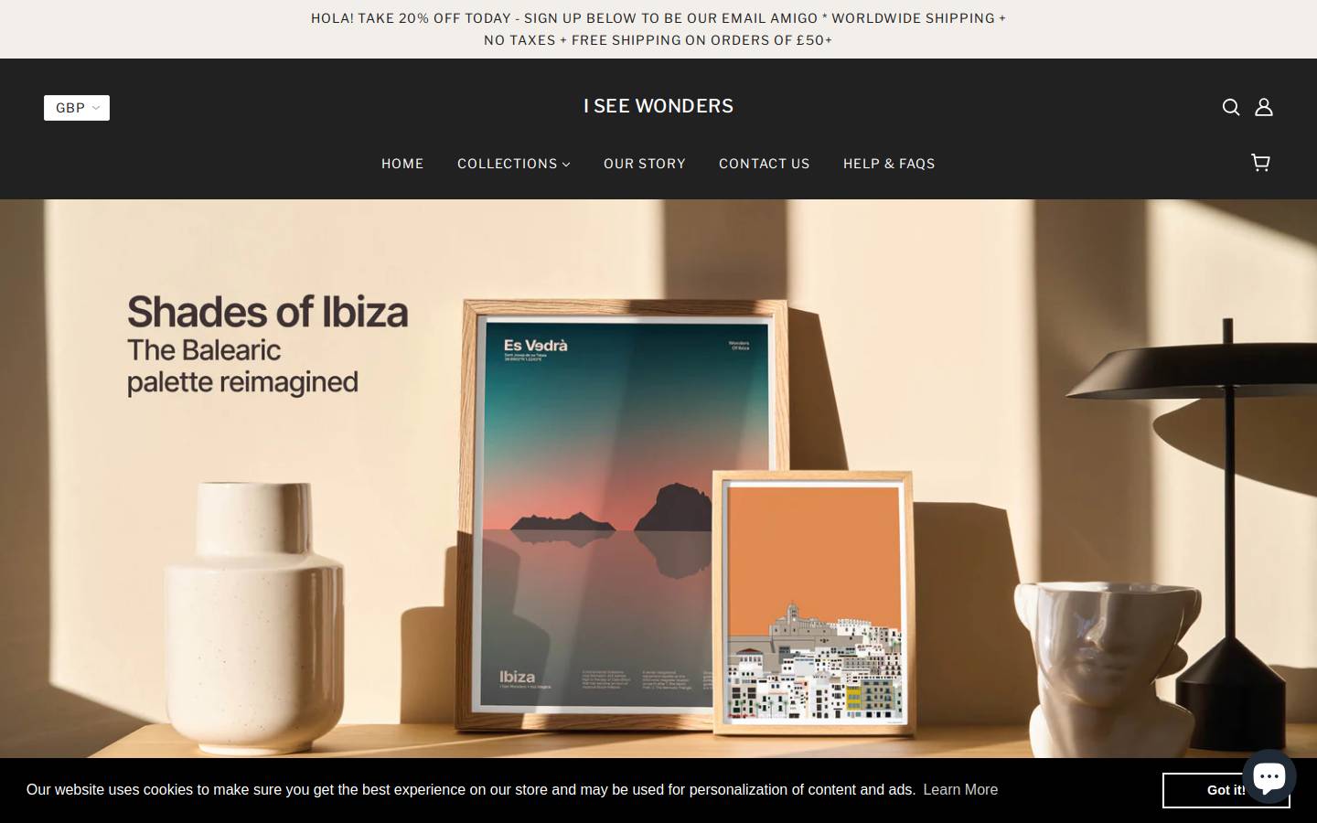 iseewonders.com homepage screenshot