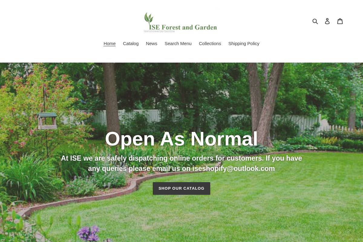 Iseforestandgarden homepage screenshot