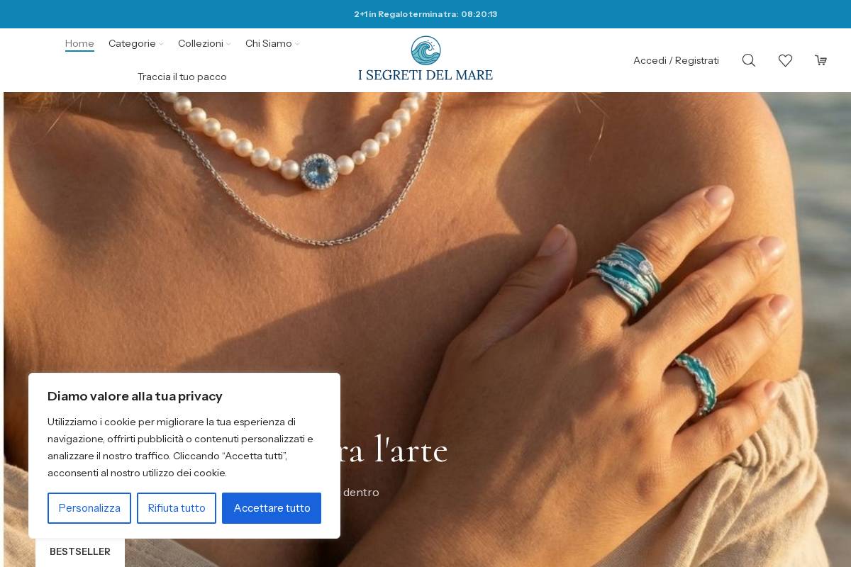 Isegretidelmare homepage screenshot