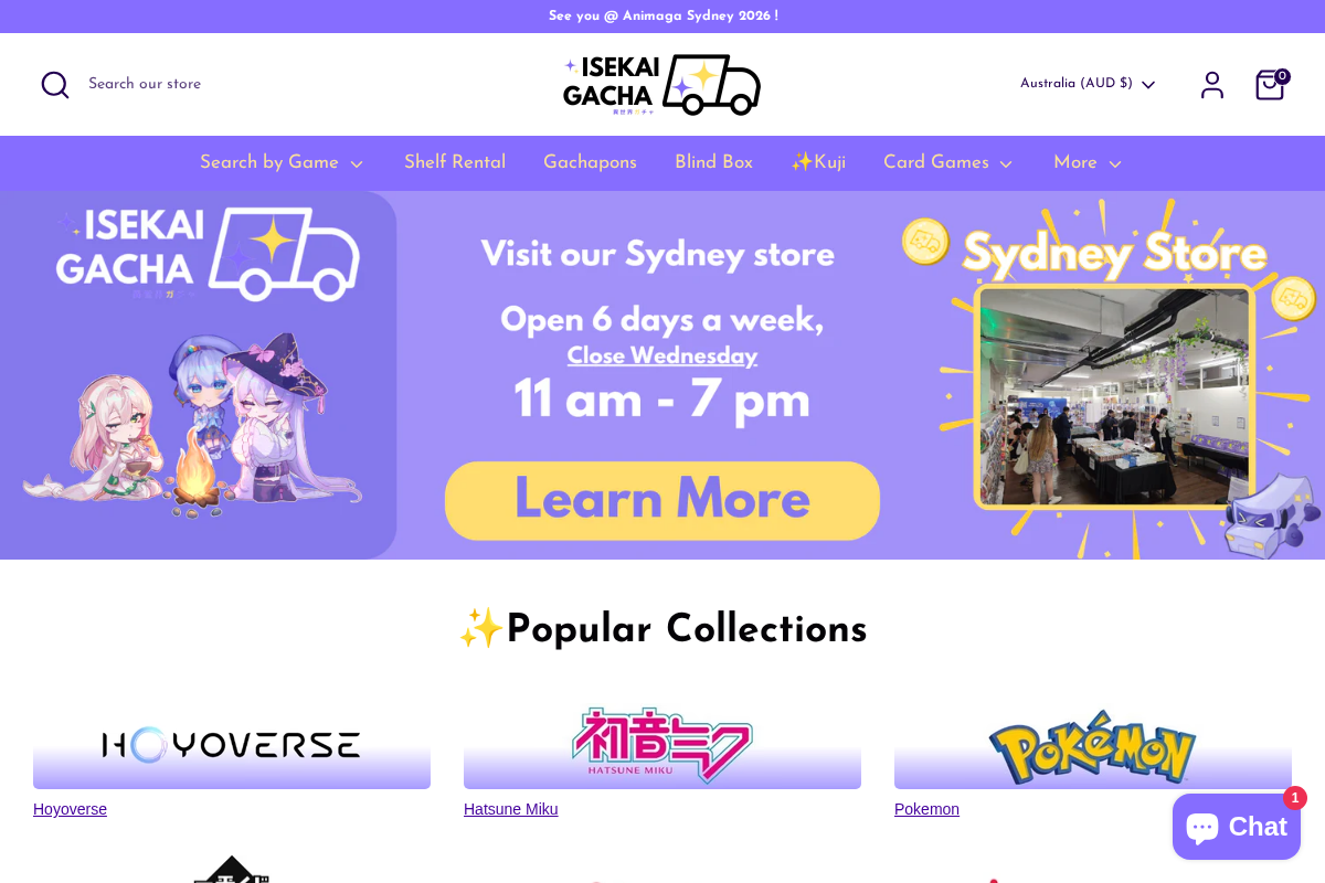 Isekai Gacha homepage screenshot