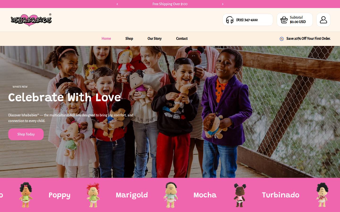 ishababies.com homepage screenshot