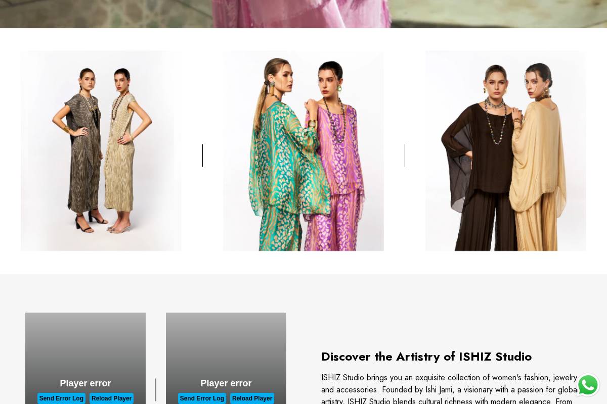 ishizstudio.com homepage screenshot