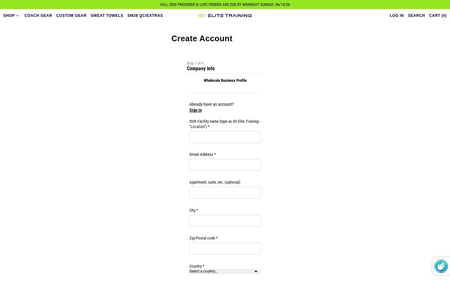 Isielitetraining homepage screenshot
