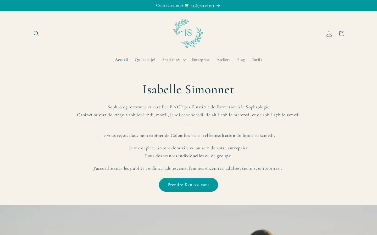 isimonnet-sophro.fr homepage screenshot