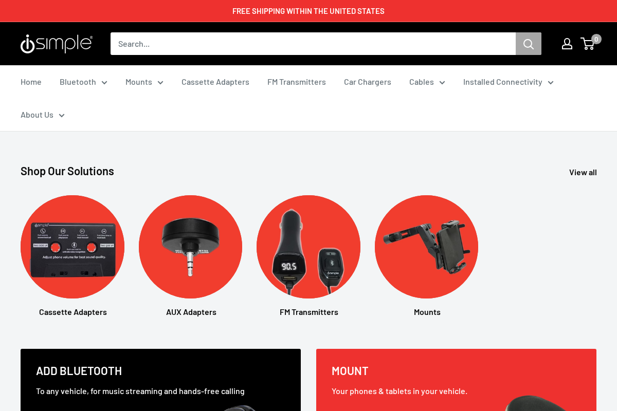 iSimple homepage screenshot