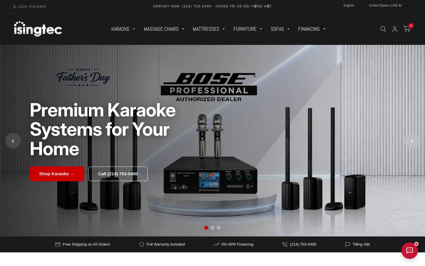 isingtec.com homepage screenshot