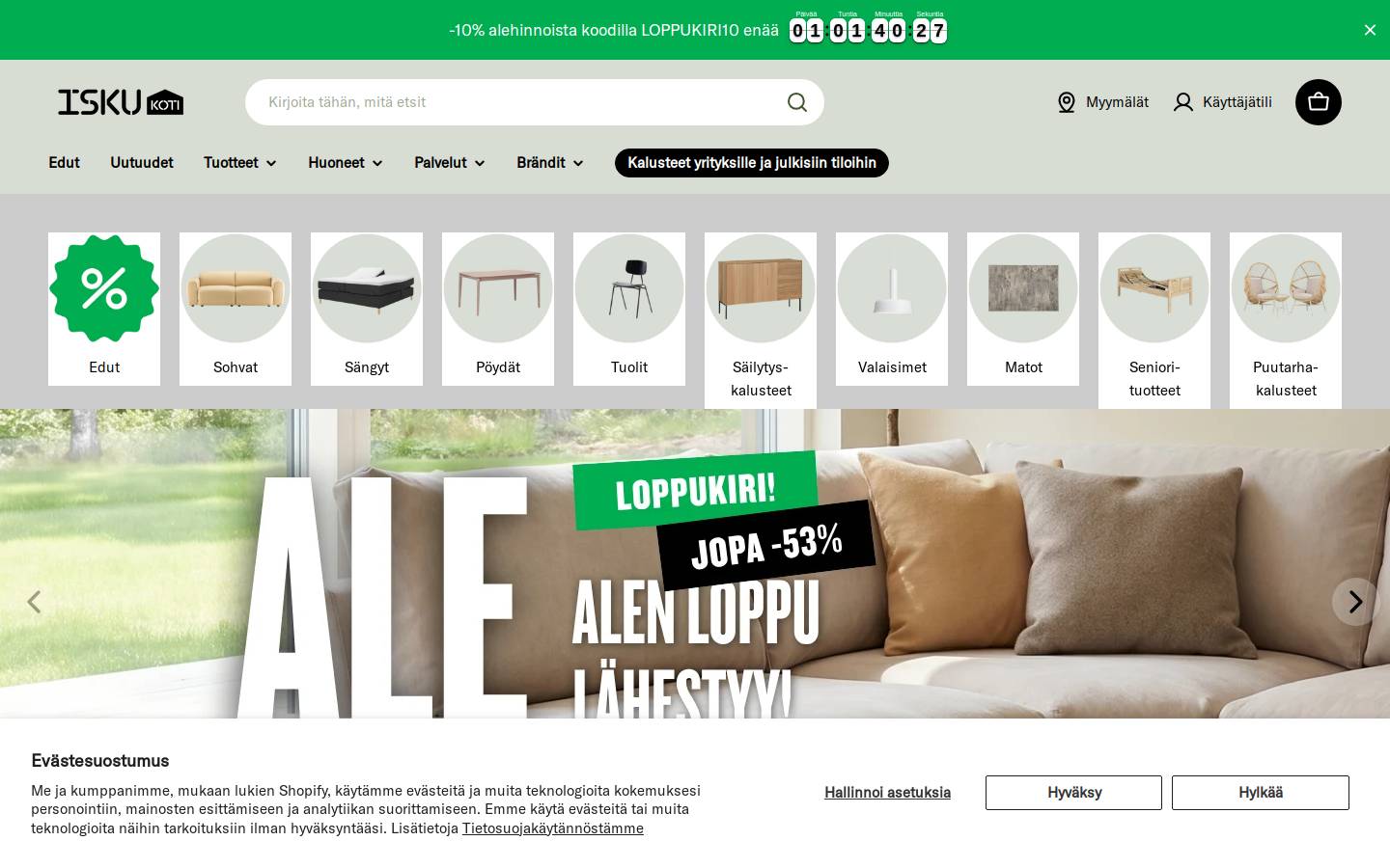 isku.fi homepage screenshot
