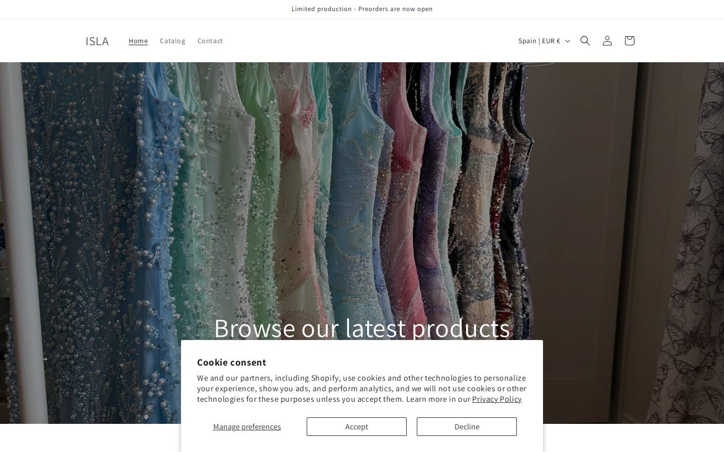 isla-universe.com homepage screenshot