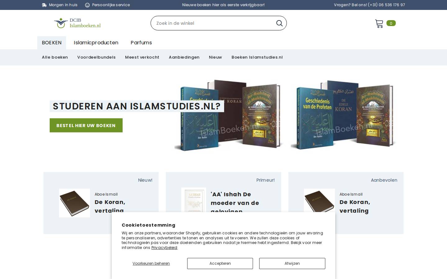 Islam Boeken homepage screenshot