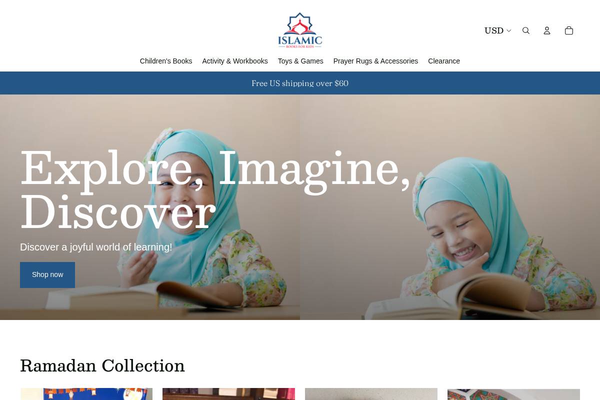 islamicbooksforkids.com homepage screenshot