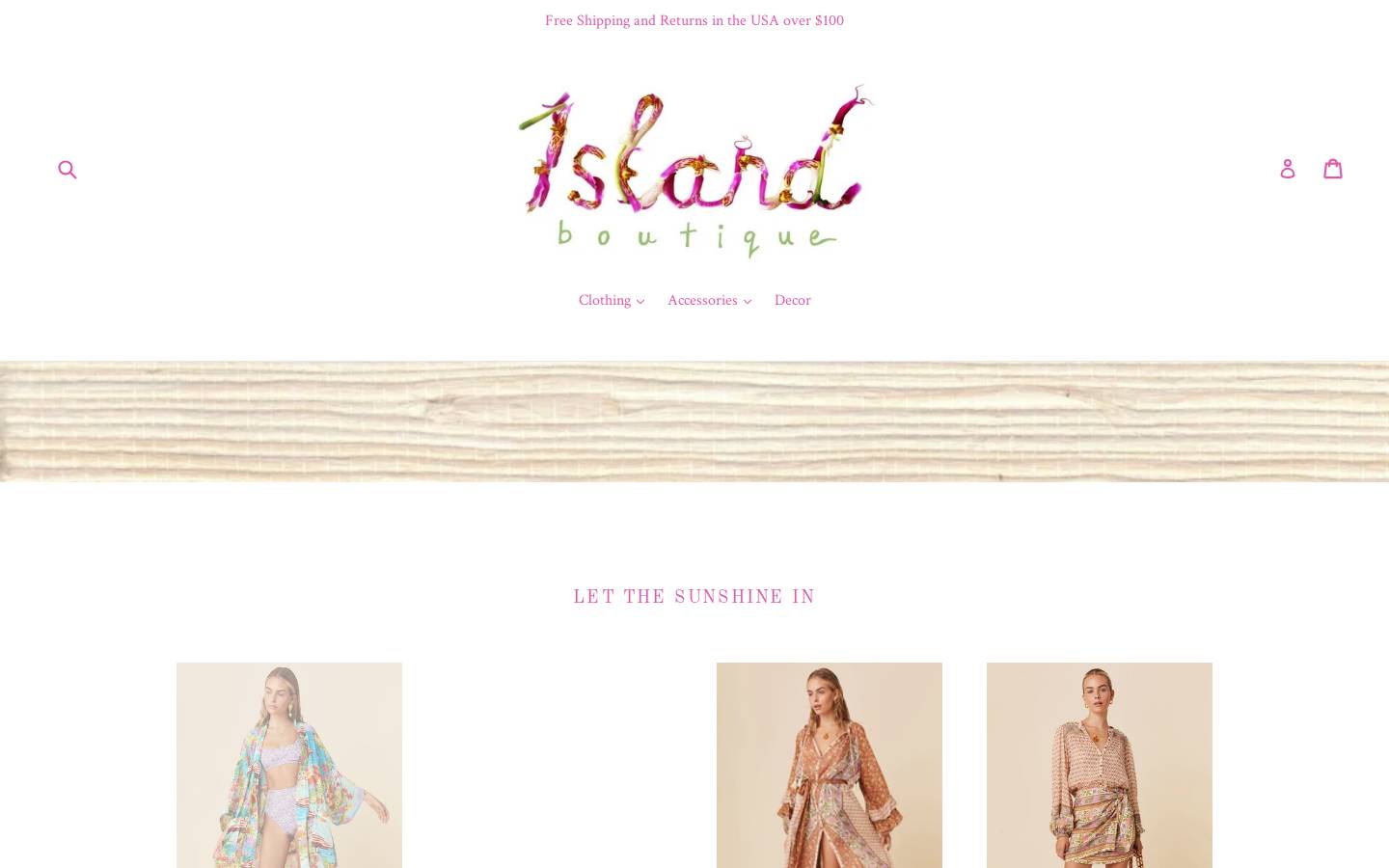 island-boutique.com homepage screenshot