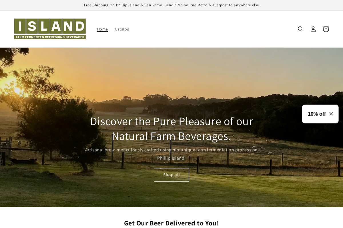 islandbeer.com.au homepage screenshot