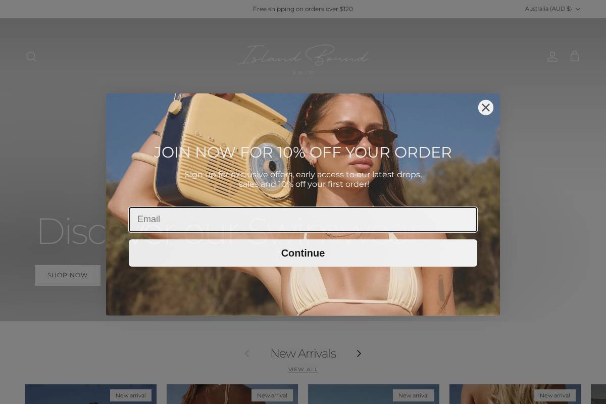 islandboundclothing.com homepage screenshot