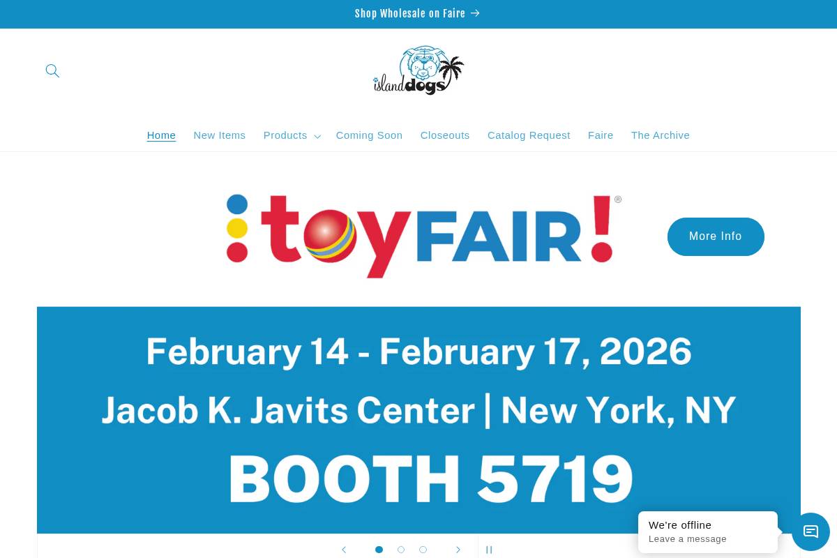 islanddogs.com homepage screenshot