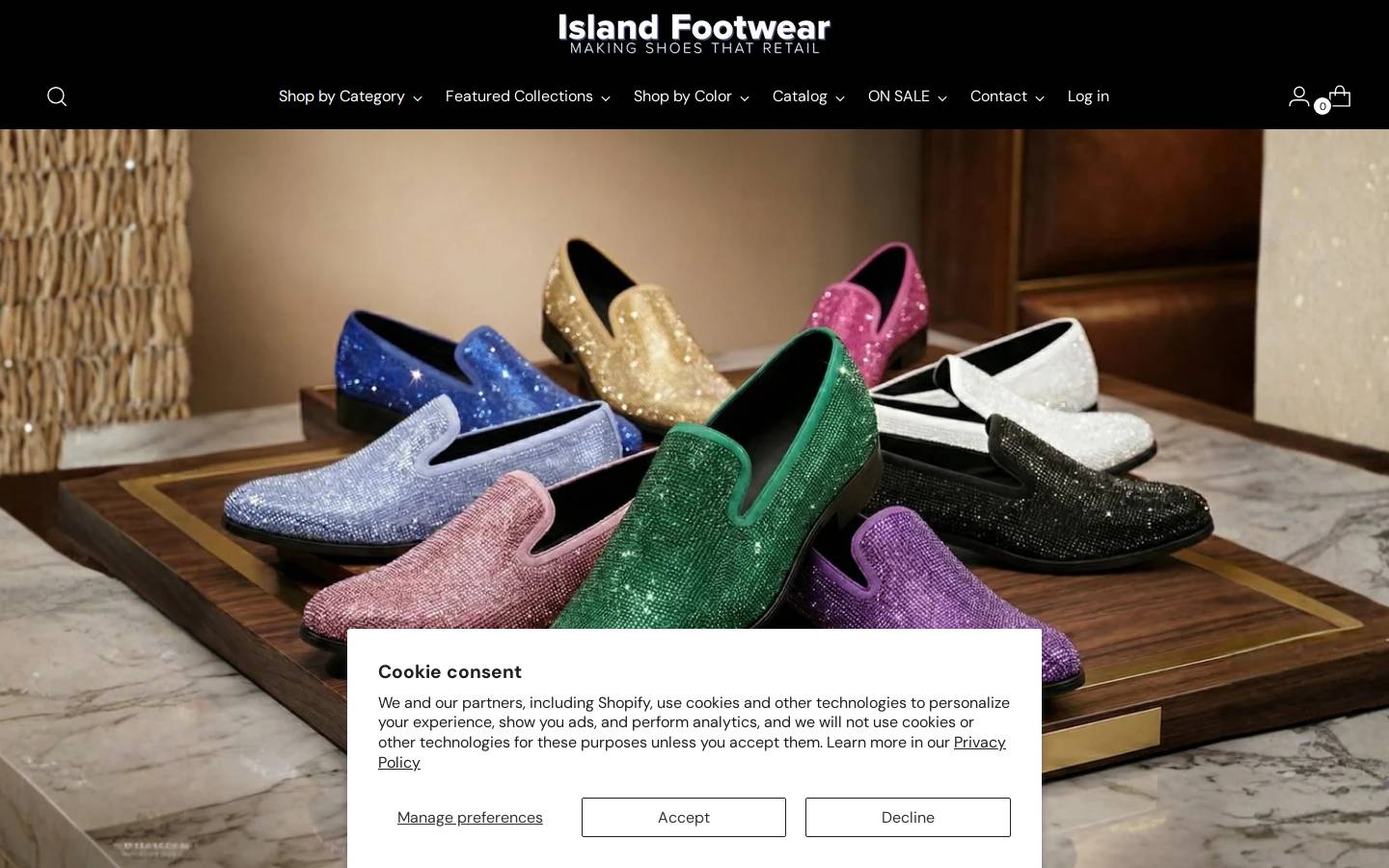 islandfootwear.com homepage screenshot