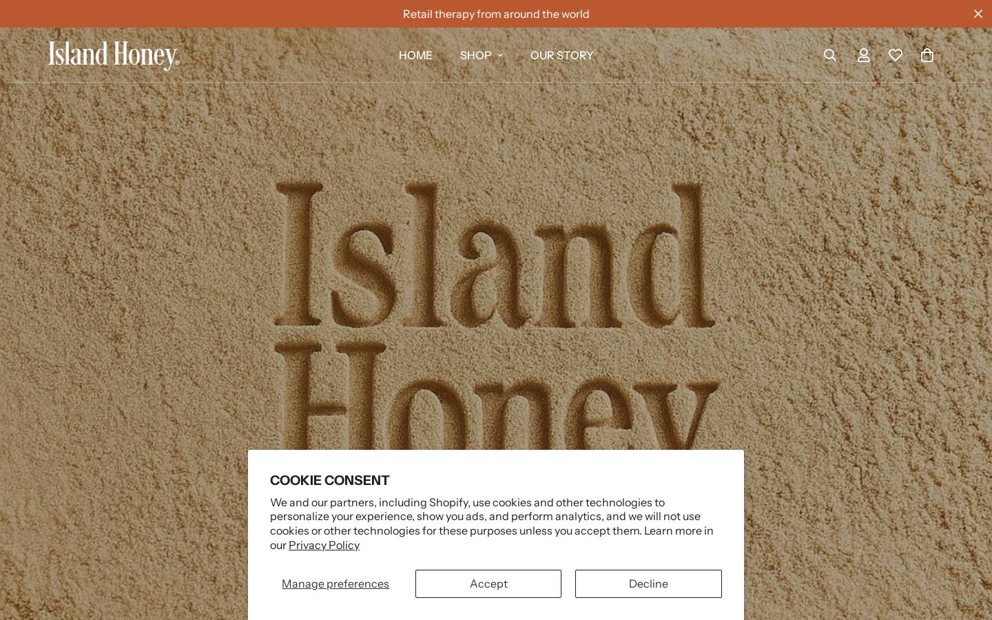 islandhoneybali.com homepage screenshot