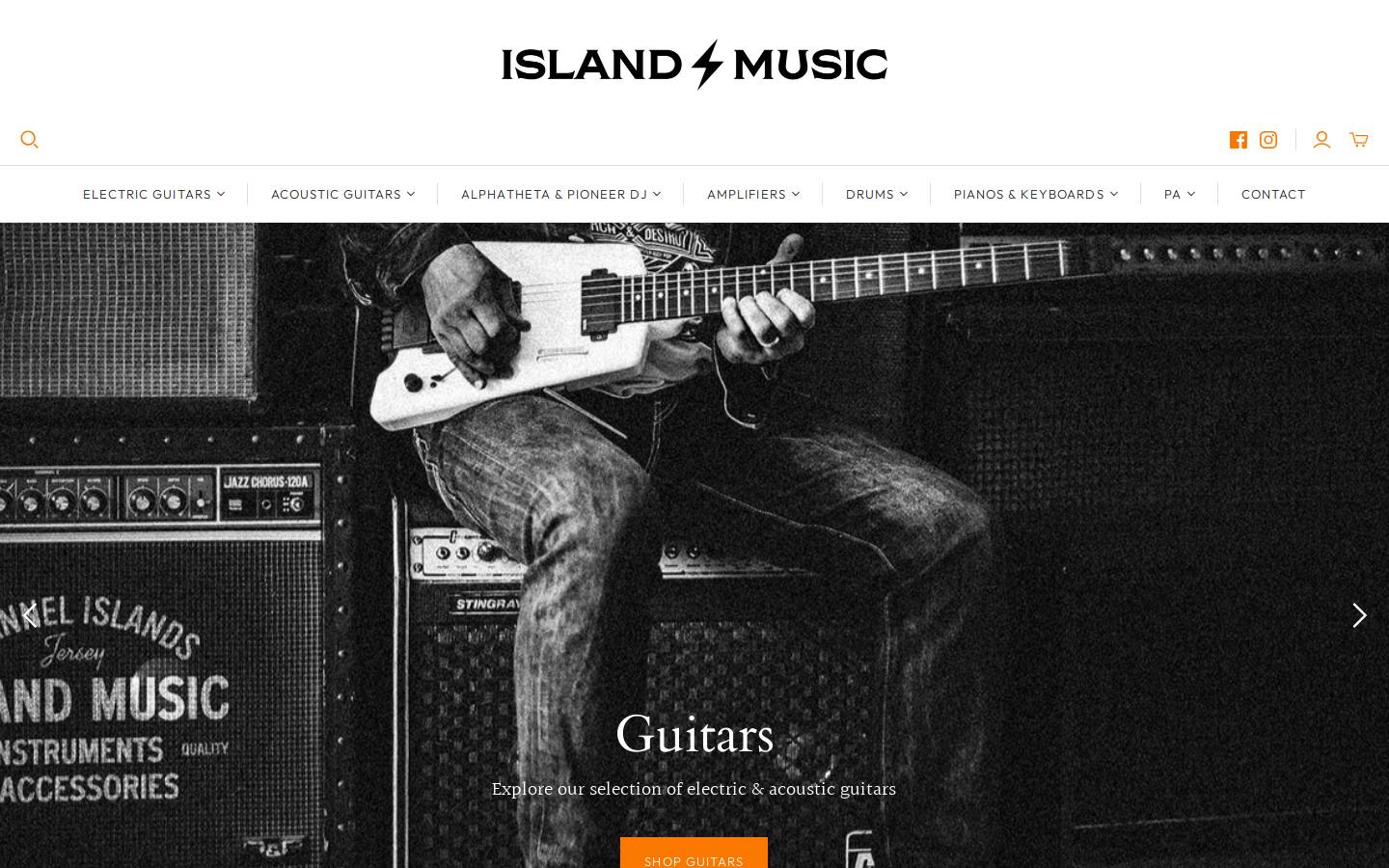 islandmusic.co.uk homepage screenshot