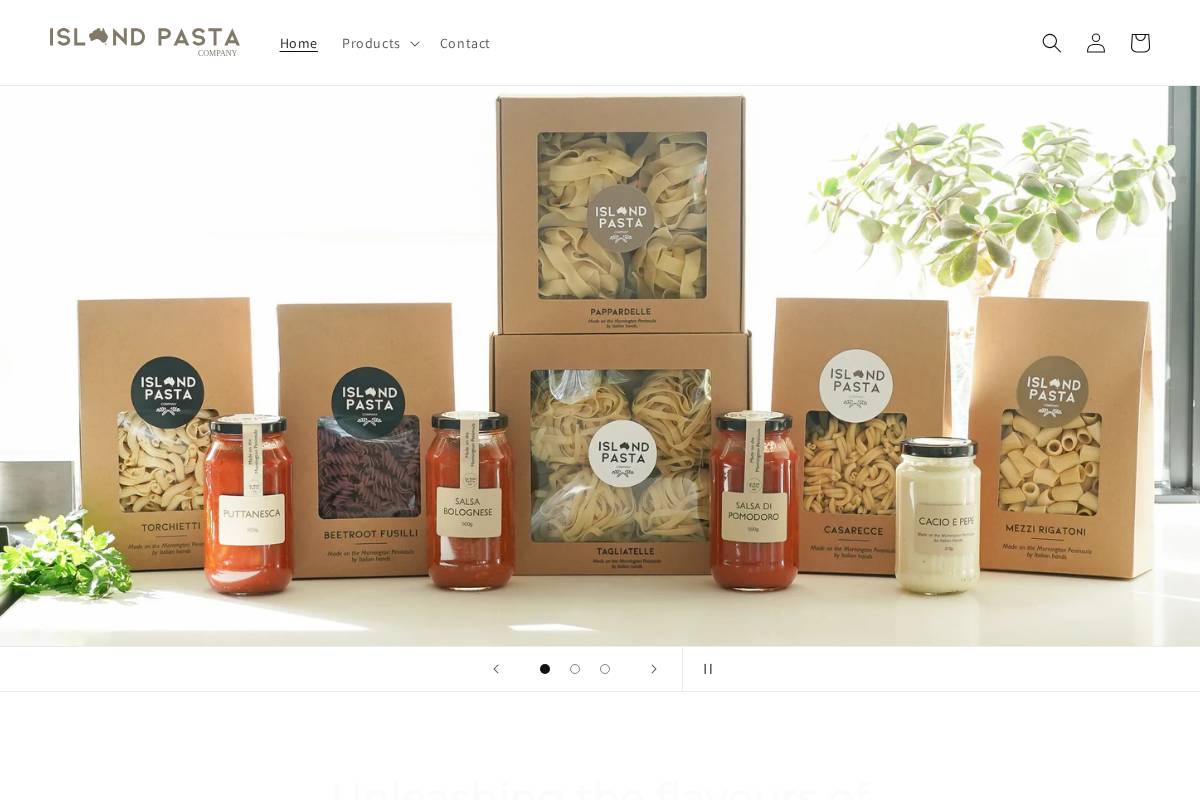 islandpasta.shop homepage screenshot