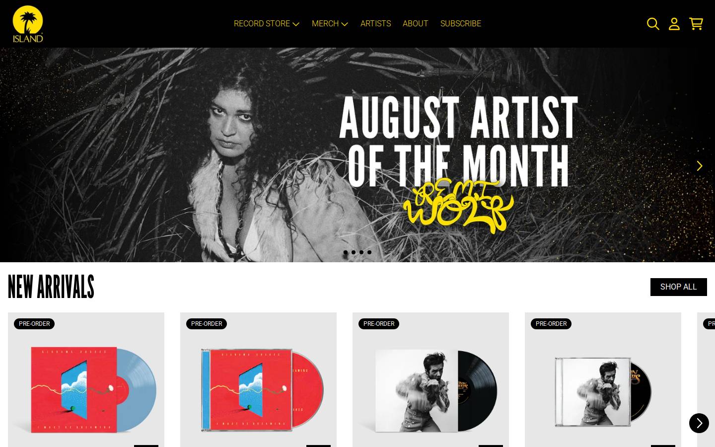 islandrecords.com homepage screenshot