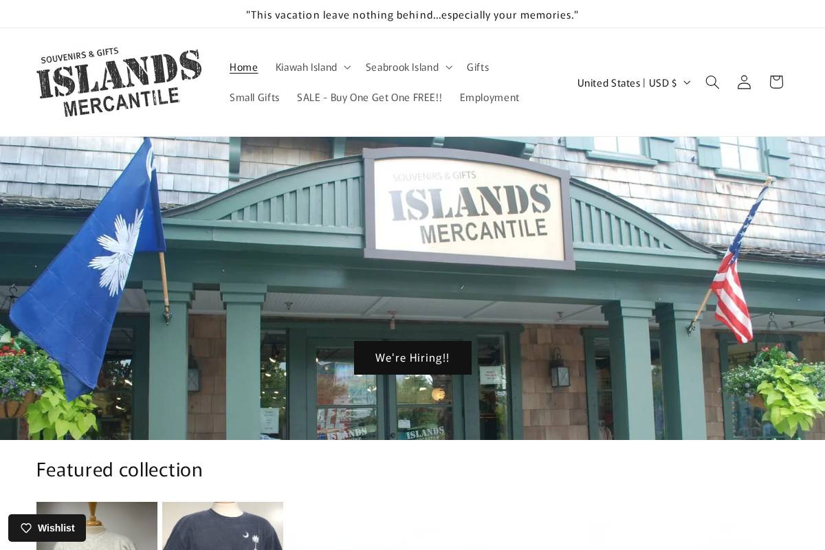 islandsmercantile.net homepage screenshot