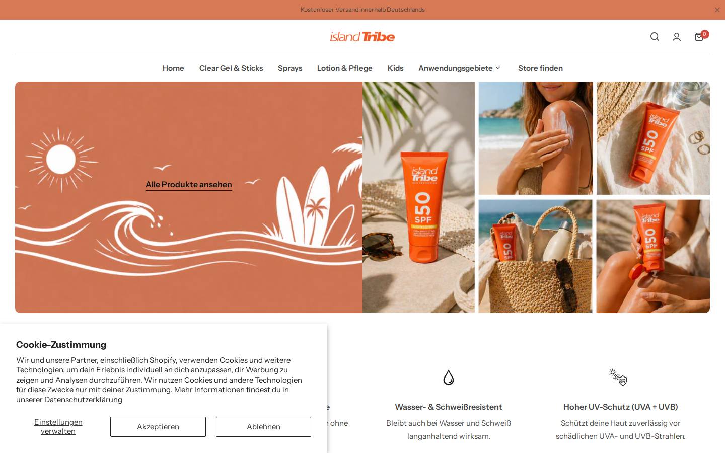 islandtribe.de homepage screenshot