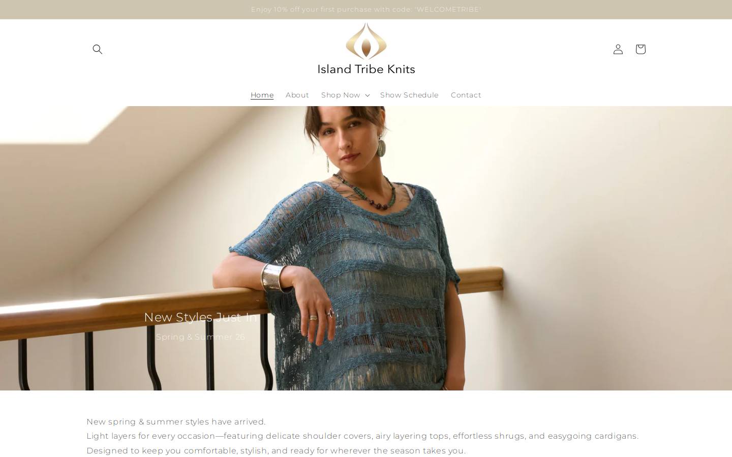 islandtribeknits.com homepage screenshot